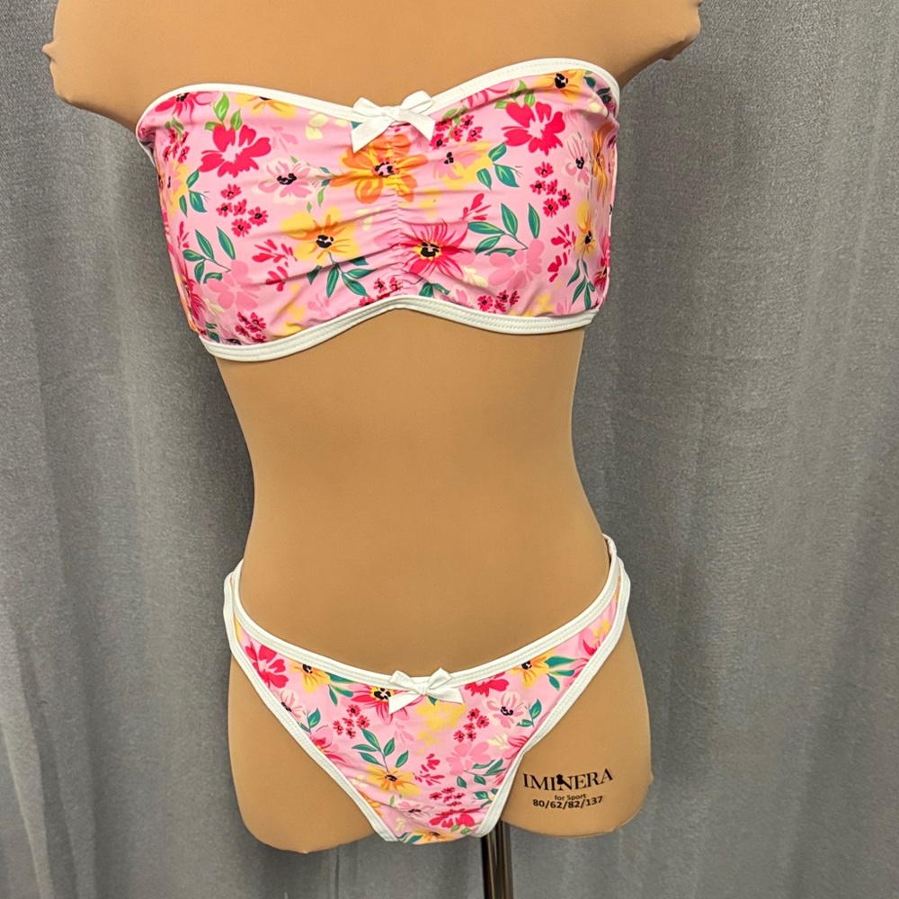 Sea Molly Floral Pink and White Bikini